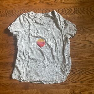 Old Navy Heather Gray Tee with Colorful Print
